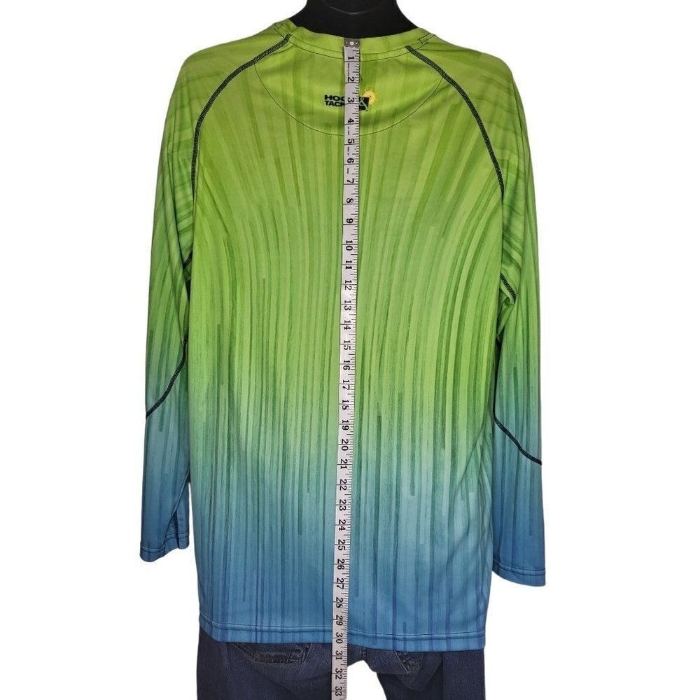Hook & Tackle Fishing Shirt Mens Large Long Sleeve UV Sun Protection Multicolor - Picture 5 of 6